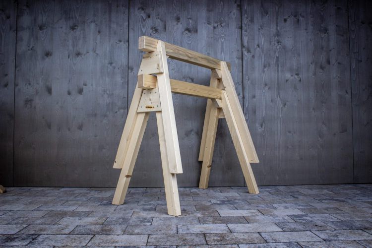 Holzbockel Zusammengebaut – Leichte Ausführung