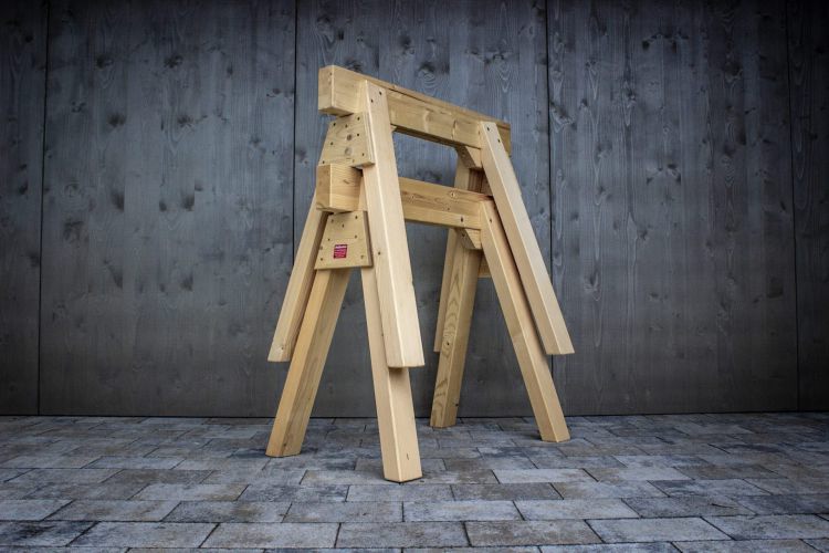 Holzbockel Zusammengebaut – Extra stabil